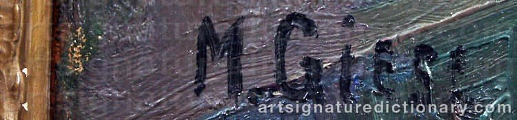 Authentic signature by Marie Elisabeth GIESE on  artwork