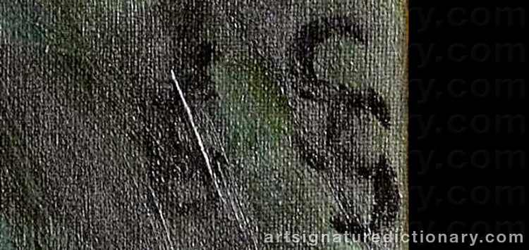 Authentic signature by Svea GENBERG on Painting/Watercolour artwork