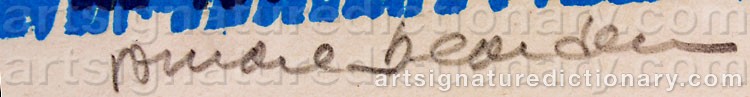 Authentic signature by Romare Howard BEARDEN on artwork