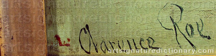 Authentic signature by Clarence Henry ROE on Painting/Watercolour artwork