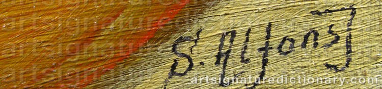 Signature by Jan Sigfrid Alfons ‘S. Alfons’ CARLSSON