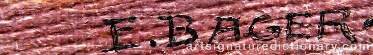 Signature by Einar Henrik BAGER