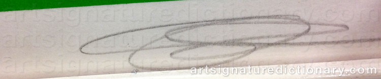 Authentic signature by Richard Paul LOHSE on  artwork