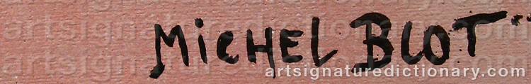 Authentic signature by Michel BIOT on  artwork