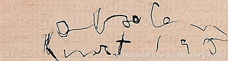 Authentic signature by Kurt ABSOLON on artwork