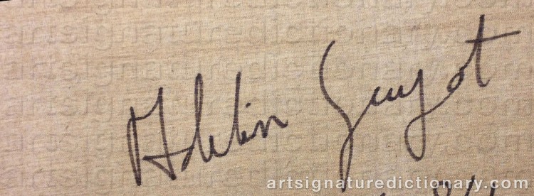 Authentic signature by Adelin GUYOT on  artwork