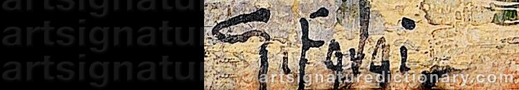 Authentic signature by Gennaro FAVAI on  artwork