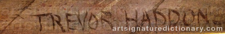 Signature by Arthur Trevor HADDON