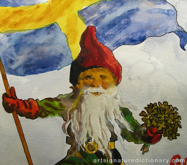 Close-up details showing Jenny NYSTRÖM signature forgery characteristics