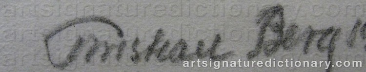 Signature by Christian BERG