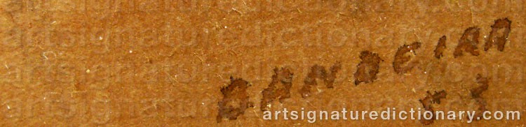 Authentic signature by Antonio BANDEIRA on  artwork