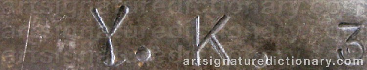 Authentic signature by Yuri Mihailovich KRASNY on artwork