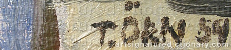 Authentic signature by Tryggve ÖRN on artwork