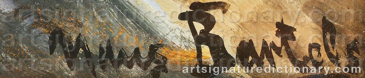 Authentic signature by Hans Von BARTELS on  artwork