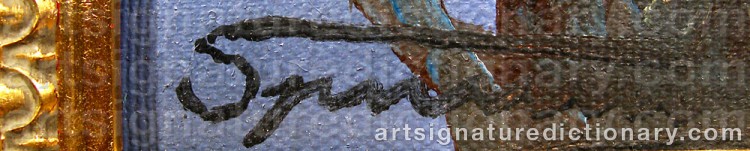 Authentic signature by Bengt SPARRING on  artwork