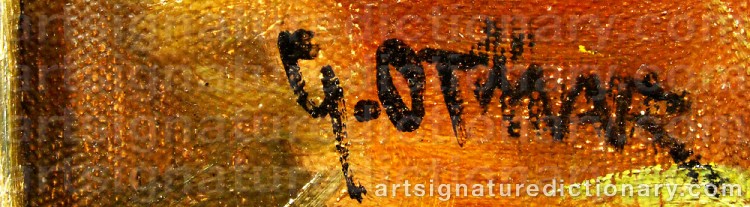 Authentic signature by G. OTMAR on  artwork