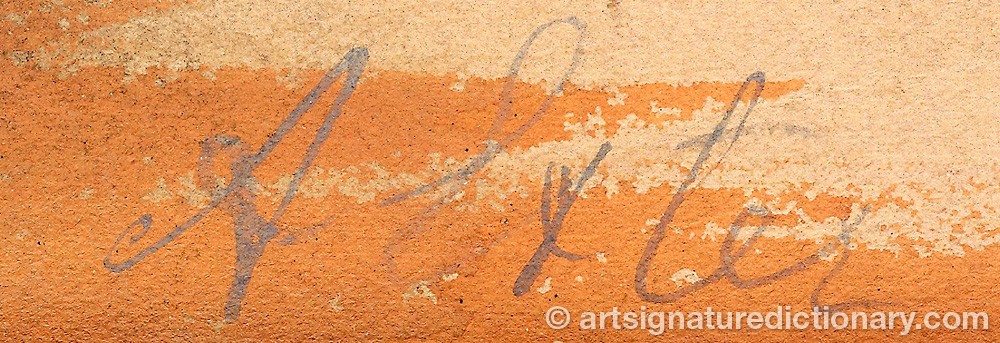 Authentic signature by Alexandra Alexandrovna EXTER on artwork