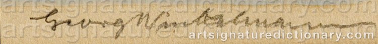 Authentic signature by George WINKLEMANN on  artwork