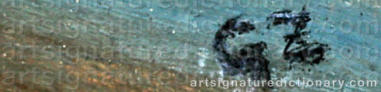 Authentic signature by Gottfrid ZIELFELDT on  artwork