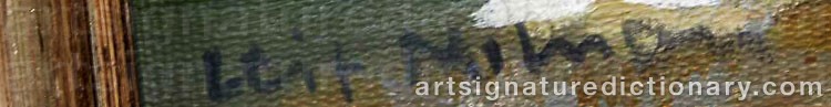 Authentic signature by Leif NILSSON on  artwork