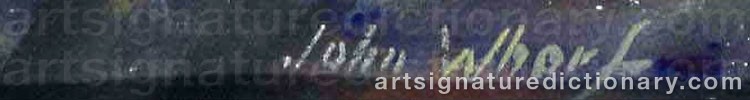 Authentic signature by John WHORF on  artwork