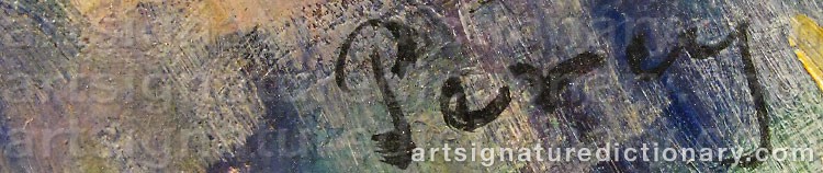 Signature by Arthur PERCY