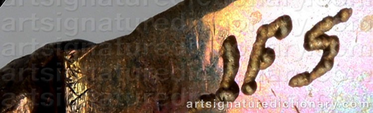 Authentic signature by Jens-Flemming SØRENSEN on  artwork