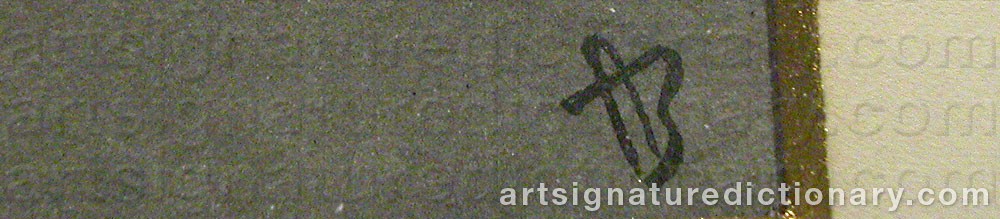 Authentic signature by Andreas Schelven Sc. BLOCH on  artwork