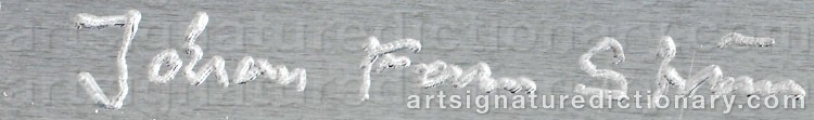 Authentic signature by Johan Ferner STRÖM on  artwork