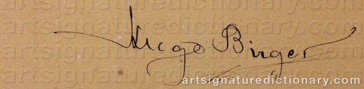 Signature by Hugo BIRGER