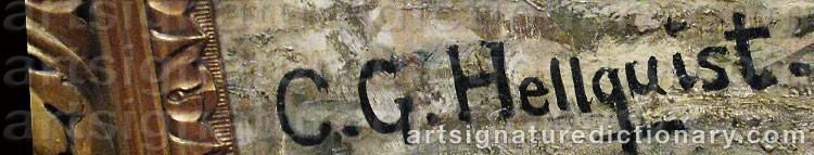 Signature by Carl Gustaf HELLQVIST