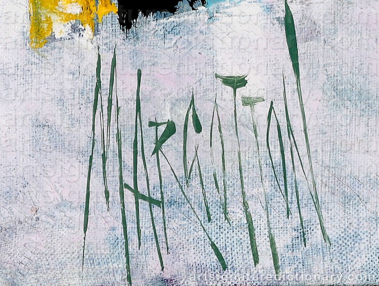 Authentic signature by Rene MARGOTTON on  artwork