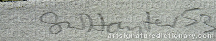 Authentic signature by Stanley William HAYTER on  artwork