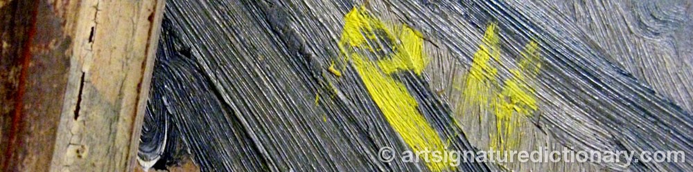 Authentic signature by Ragnar HÖGMAN on artwork