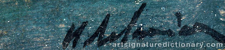 Authentic signature by Isaac Ilitch LEVITAN on artwork
