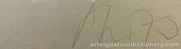 Authentic signature by Jorge STEVER on artwork