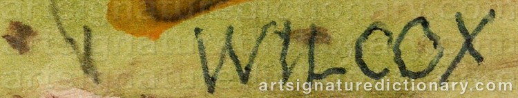 Authentic signature by Frank Nelson WILCOX on artwork