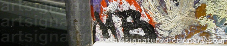 Authentic signature by Mogens BALLE on  artwork