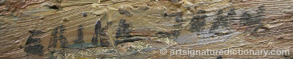 Authentic signature by Erika JONN on  artwork