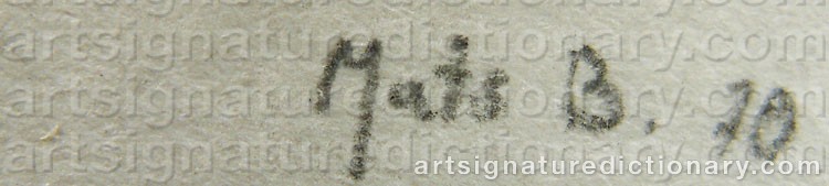 Authentic signature by Mats ‘Mats B’ RINDESKÄR on  artwork