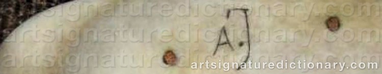 Authentic signature by Anders JONSSON on  artwork