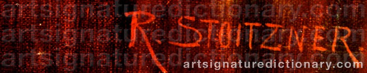 Authentic signature by Rudolf STOITZNER on Painting/Watercolour artwork