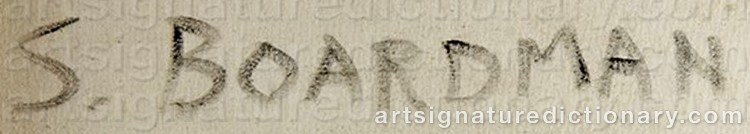 Authentic signature by Seymour BOARDMAN on Painting/Watercolour artwork
