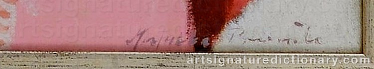 Authentic signature by Marjukka PAUNILA on  artwork