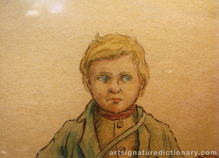 Close-up details showing Jenny NYSTRÖM signature forgery characteristics