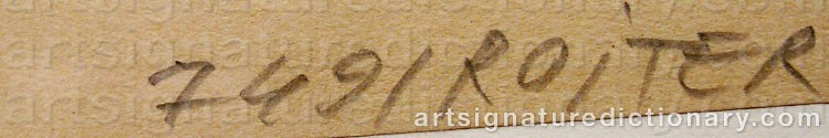 Authentic signature by Andrei ROITER on  artwork
