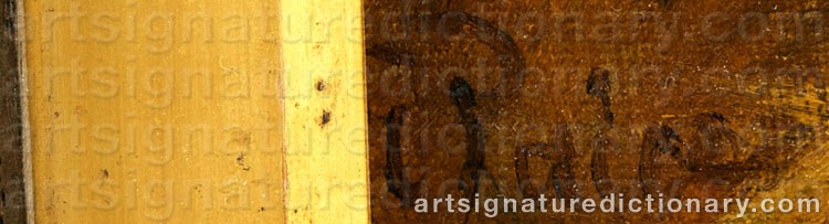 Authentic signature by George PAICE on artwork