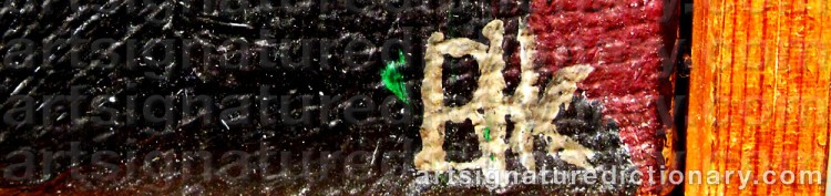 Authentic signature by Beatrice HEYBROEK KLINTBERG on  artwork