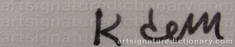 Authentic signature by Erik Harald ‘Kar De Mumma’ ZETTERSTRÖM on artwork