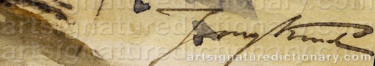 Authentic signature by Johan Barthold JONGKIND on artwork